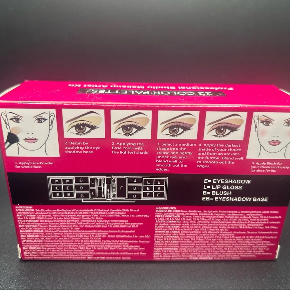 Makeup Bundle: Palette, eye makeup remover and full‎ brush set